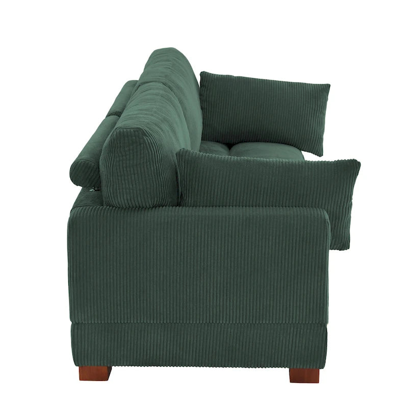 Corduroy Upholstered Modular Sectional Sofa for Living Room