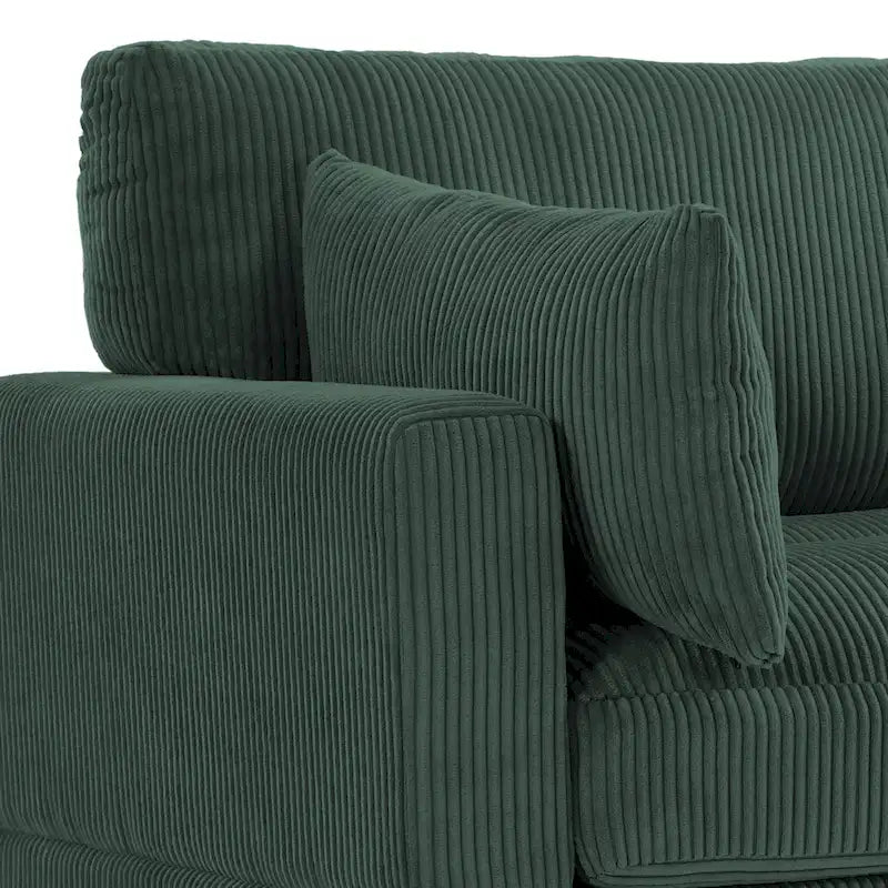 Corduroy Upholstered Modular Sectional Sofa for Living Room