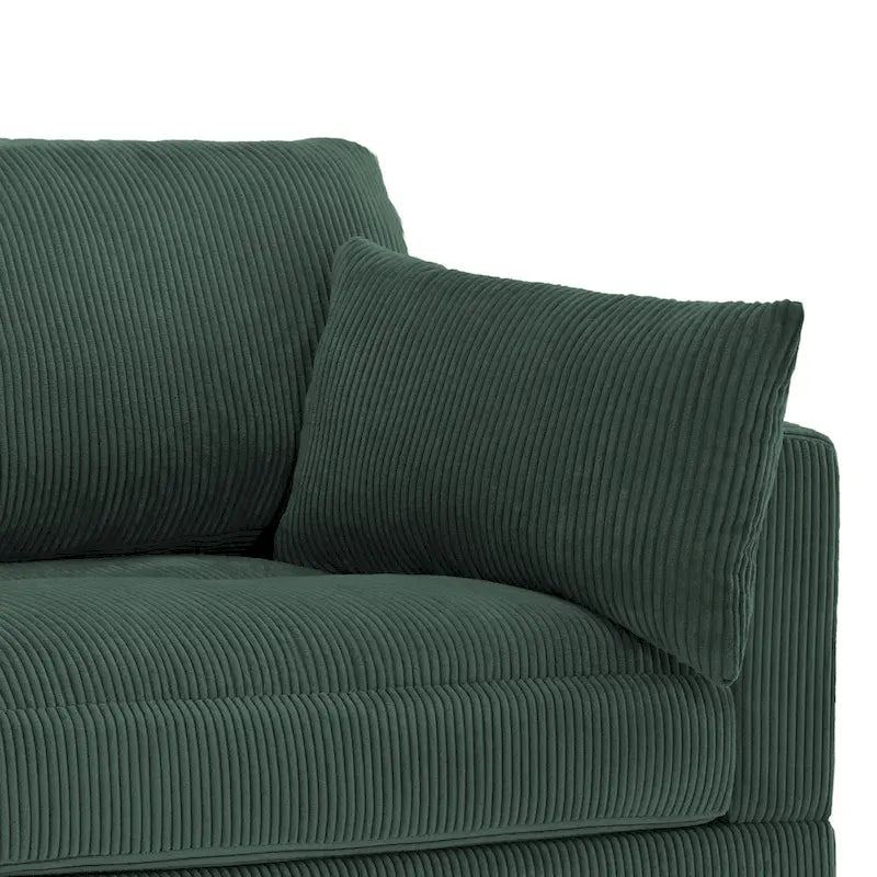 Corduroy Upholstered Modular Sectional Sofa for Living Room
