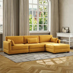 Corduroy Upholstered Modular Sectional Sofa for Living Room