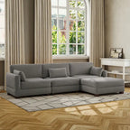 Corduroy Upholstered Modular Sectional Sofa for Living Room