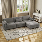 Corduroy Upholstered Modular Sectional Sofa for Living Room
