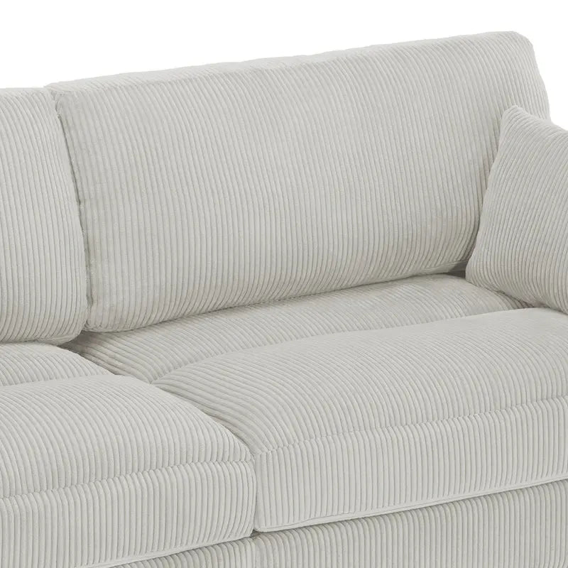 Corduroy Upholstered Modular Sectional Sofa for Living Room