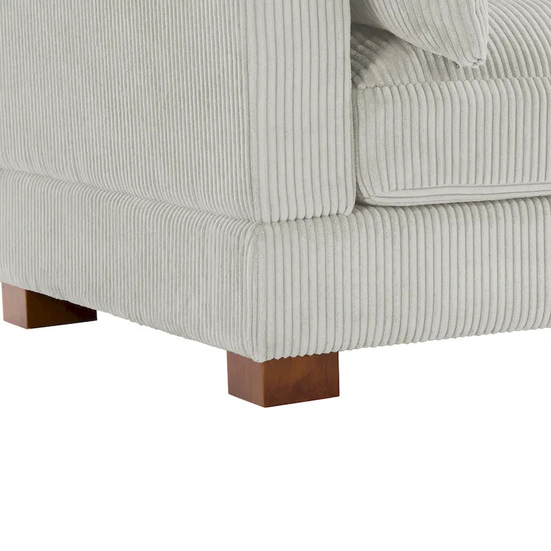 Corduroy Upholstered Modular Sectional Sofa for Living Room