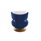 Fabric Swivel Round Barrel Chair