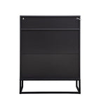 5-Tier Shoe Storage Cabinet, Wooden Shoe Cabinet with Doors Shoe Organizer with Open Shelves for Entryway, Hallway, Living Room