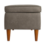Atley Upholstered Bench with Storage and Solid Wood Legs