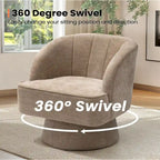 Pellebant Swivel Accent Chair Armchair Sofa for Living Room Bedroom