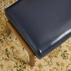 Glitzhome 30.75 H Mid-Century PU Leather Armchair with Ottoman Set