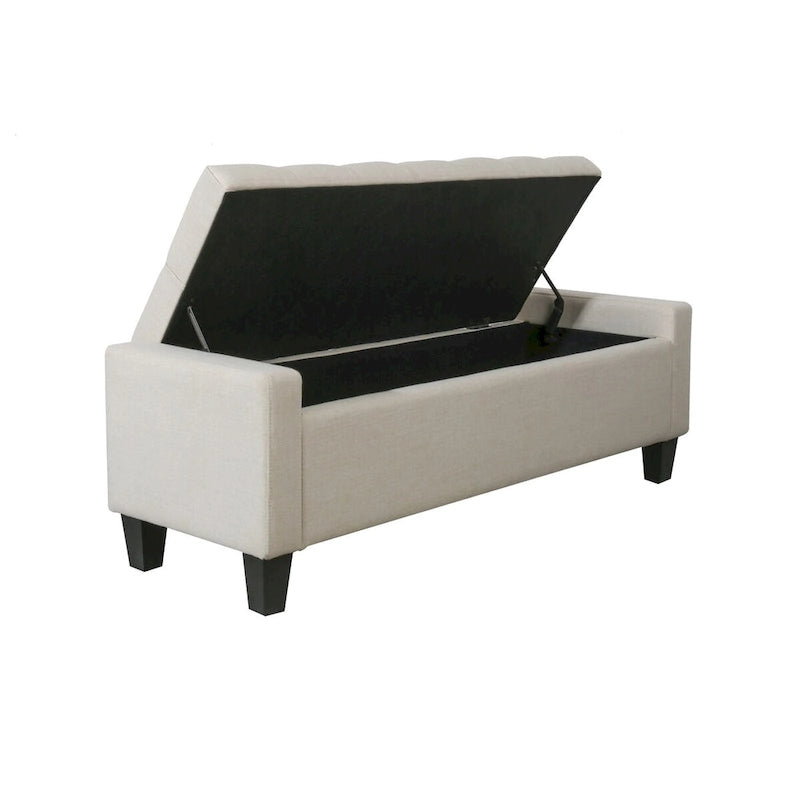 Porthos Home Wren Fabric Button Tufted Storage Bench