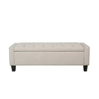 Porthos Home Wren Fabric Button Tufted Storage Bench