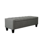 Porthos Home Wren Fabric Button Tufted Storage Bench