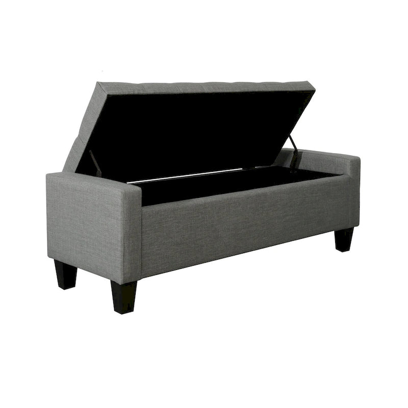 Porthos Home Wren Fabric Button Tufted Storage Bench