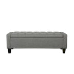 Porthos Home Wren Fabric Button Tufted Storage Bench
