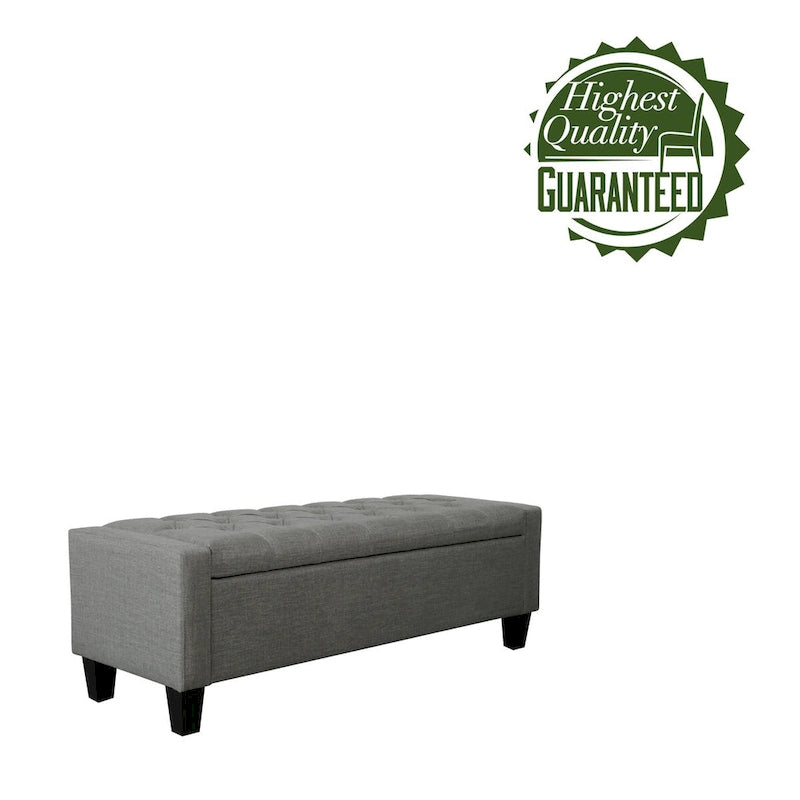 Porthos Home Wren Fabric Button Tufted Storage Bench