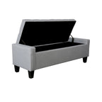 Porthos Home Wren Fabric Button Tufted Storage Bench