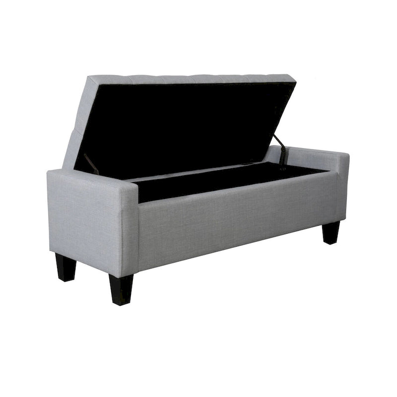 Porthos Home Wren Fabric Button Tufted Storage Bench