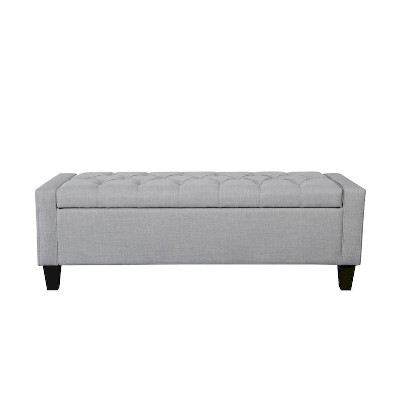 Porthos Home Wren Fabric Button Tufted Storage Bench