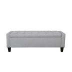 Porthos Home Wren Fabric Button Tufted Storage Bench