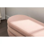 Velvet Fabric Storage Bench With Wood Legs For Living Room Bedroom