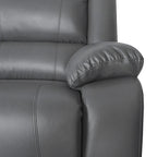 2-Piece Classic Faux Leather Manual Reclining Living Room Sofa Set with Console and Cup Holders