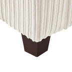 LUE BONA 81  Modern Corduroy 3 Seater Sofa, Polyester Rectangle Upholstered Sofa with Wood Base for Living Room