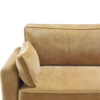 LUE BONA 81  Modern Corduroy 3 Seater Sofa, Polyester Rectangle Upholstered Sofa with Wood Base for Living Room