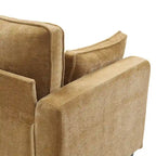 LUE BONA 81  Modern Corduroy 3 Seater Sofa, Polyester Rectangle Upholstered Sofa with Wood Base for Living Room