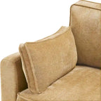 LUE BONA 81  Modern Corduroy 3 Seater Sofa, Polyester Rectangle Upholstered Sofa with Wood Base for Living Room