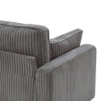 LUE BONA 81  Modern Corduroy 3 Seater Sofa, Polyester Rectangle Upholstered Sofa with Wood Base for Living Room