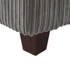 LUE BONA 81  Modern Corduroy 3 Seater Sofa, Polyester Rectangle Upholstered Sofa with Wood Base for Living Room