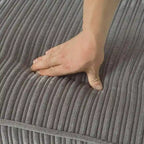 LUE BONA 81  Modern Corduroy 3 Seater Sofa, Polyester Rectangle Upholstered Sofa with Wood Base for Living Room