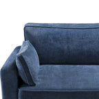 LUE BONA 81  Modern Corduroy 3 Seater Sofa, Polyester Rectangle Upholstered Sofa with Wood Base for Living Room