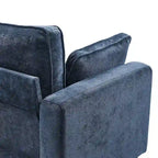 LUE BONA 81  Modern Corduroy 3 Seater Sofa, Polyester Rectangle Upholstered Sofa with Wood Base for Living Room