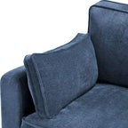 LUE BONA 81  Modern Corduroy 3 Seater Sofa, Polyester Rectangle Upholstered Sofa with Wood Base for Living Room