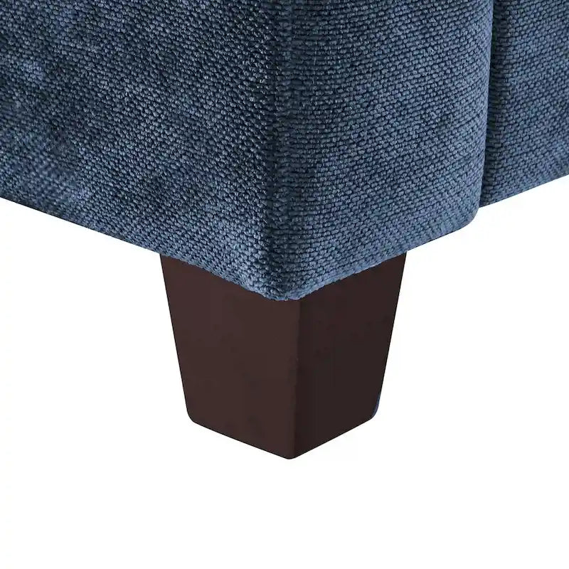 LUE BONA 81  Modern Corduroy 3 Seater Sofa, Polyester Rectangle Upholstered Sofa with Wood Base for Living Room