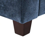 LUE BONA 81  Modern Corduroy 3 Seater Sofa, Polyester Rectangle Upholstered Sofa with Wood Base for Living Room