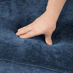 LUE BONA 81  Modern Corduroy 3 Seater Sofa, Polyester Rectangle Upholstered Sofa with Wood Base for Living Room