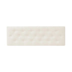 LUE BONA Mid-Century Modern Upholstered Storage Ottoman Button Tufted Fabric Storage Bench with Linen Seat