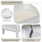 Rustic High Back Storage Bench with Ample Hidden Storage Space