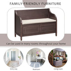 Rustic High Back Storage Bench with Ample Hidden Storage Space