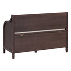 Rustic High Back Storage Bench with Ample Hidden Storage Space