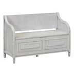 Rustic High Back Storage Bench with Ample Hidden Storage Space