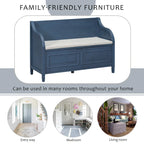 Rustic High Back Storage Bench with Ample Hidden Storage Space