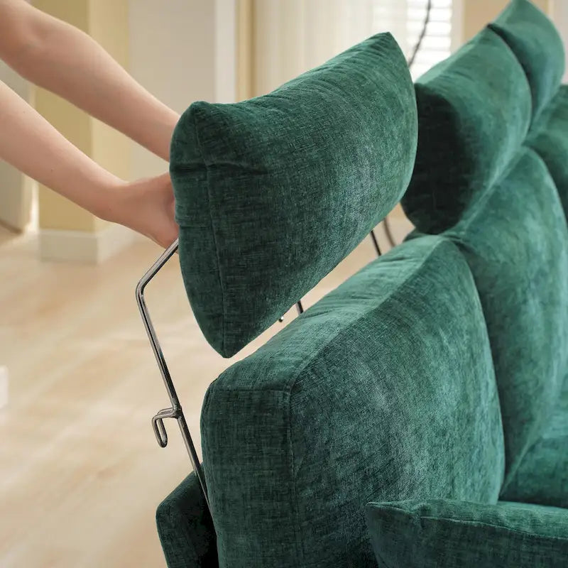 89 Chenille Sectional Sofa Couch With Extra Wide Chaise For Livingroom