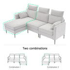 89 Chenille Sectional Sofa Couch With Extra Wide Chaise For Livingroom