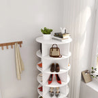 360Rotating Shoe Cabinet 6 layers Holds Up to 24 Paris of Shoes