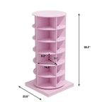 360Rotating Shoe Cabinet 6 layers Holds Up to 24 Paris of Shoes