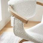 Art Leon Swivel Upholstered and Wood Accent Chair