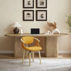 Art Leon Swivel Upholstered and Wood Accent Chair